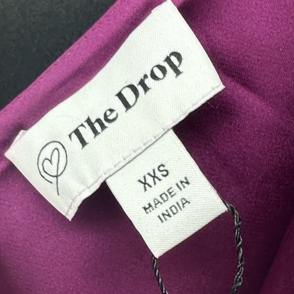 NWT The‎ Drop Women's Ana Silky V-Neck Midi Slip Dress XXS - Picture 4 of 5